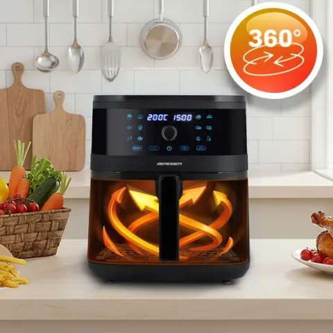 Frytkownica beztłuszczowa Air fryer Berdsen BD-661 czarna