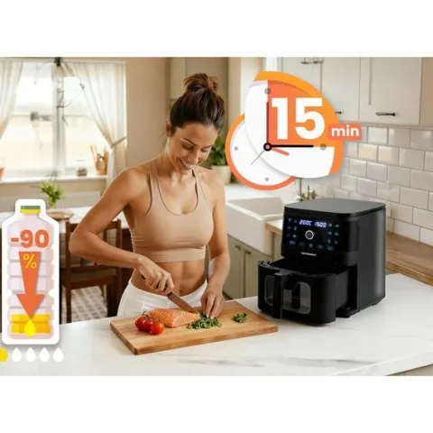 Frytkownica beztłuszczowa Air fryer Berdsen BD-661 czarna