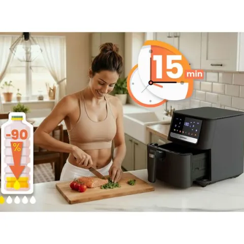 Frytkownica beztłuszczowa Air fryer Berdsen BD-662 czarna