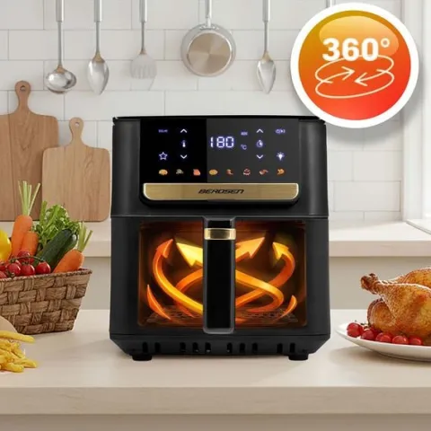 Frytkownica beztłuszczowa Air fryer Berdsen BD-655 czarna