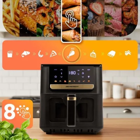 Frytkownica beztłuszczowa Air fryer Berdsen BD-655 czarna