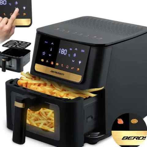 Frytkownica beztłuszczowa Air fryer Berdsen BD-655 czarna