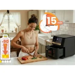 Frytkownica beztłuszczowa Air fryer Berdsen BD-655 czarna
