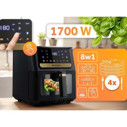 Frytkownica beztłuszczowa Air fryer Berdsen BD-655 czarna