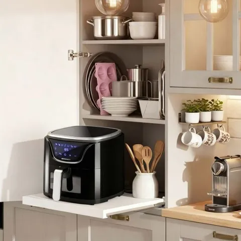 Frytkownica beztłuszczowa Air fryer frytownica 5l BD-652 czarno-srebrna