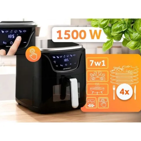 Frytkownica beztłuszczowa Air fryer frytownica 5l BD-652 czarno-srebrna
