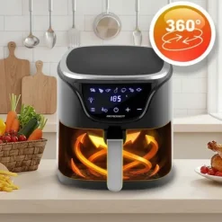 Frytkownica beztłuszczowa Air fryer frytownica 5l BD-652 czarno-srebrna