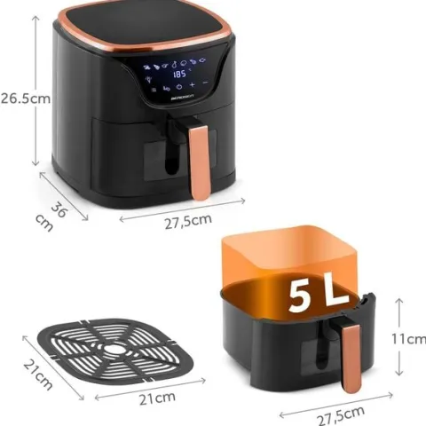 Frytkownica beztłuszczowa Air fryer BD-652 czarno-złota