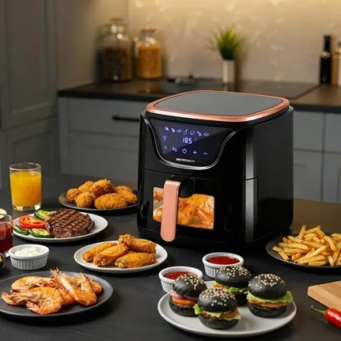 Frytkownica beztłuszczowa Air fryer BD-652 czarno-złota
