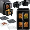 Frytkownica beztłuszczowa dwukomorowa pionowa 11.6 l Air fryer frytownica Berdsen 3000W BD-663