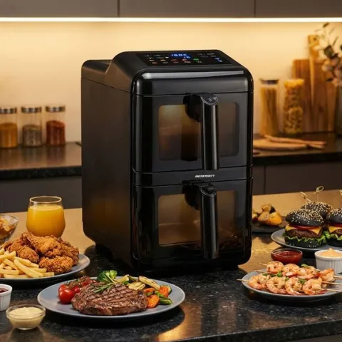 Frytkownica beztłuszczowa dwukomorowa pionowa 11.6 l Air fryer frytownica Berdsen 3000W BD-663