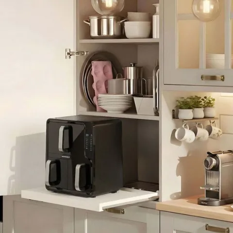 Frytkownica beztłuszczowa dwukomorowa pionowa 12 l Air fryer frytownica Berdsen 2800W BD-664