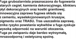 Fuga Stara Cegła, Klinkier, Kamień Elastyczna 10kg zaprawa spoinowania fugi