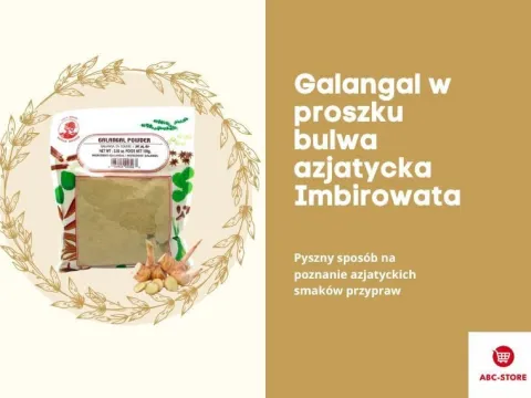 Galangal mielony w proszku suszony przyprawa korzeń azjatycki jak imbir 100g
