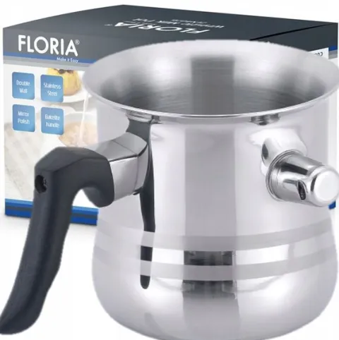 GARNEK DO GOTOWANIA MLEKA STAL NIERDZEWNA FLORIA 3 l