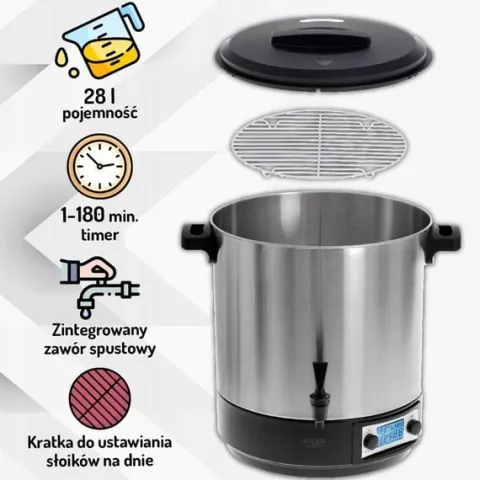 GARNEK ELEKTRYCZNY PODGRZEWACZ WARNIK 28L 2600W