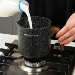 Garnek GRANITOWY garnuszek rondel rondelek na mleko budyń krem sos 1L