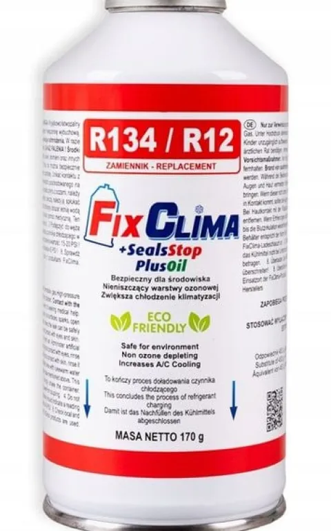 GAZ DO KLIMATYZACJI R134A CZYNNIK CHŁODNICZY + USZCZELNIACZ 3W1 R134A