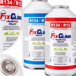 GAZ DO KLIMATYZACJI R134A CZYNNIK CHŁODNICZY + USZCZELNIACZ 3W1 R134A