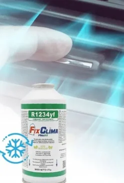 GAZ DO NABICIA KLIMATYZACJI CZYNNIK R1234YF 170g + WĄŻ Z MANOMETREM