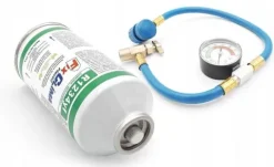 GAZ DO NABICIA KLIMATYZACJI CZYNNIK R1234YF 170g + WĄŻ Z MANOMETREM