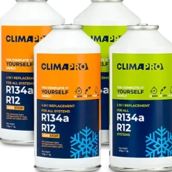 GAZ DO NABIJANIA KLIMATYZACJI AUT Z R134a CZYNNIK 4w1 USZCZELNIACZ 4 PUSZKI