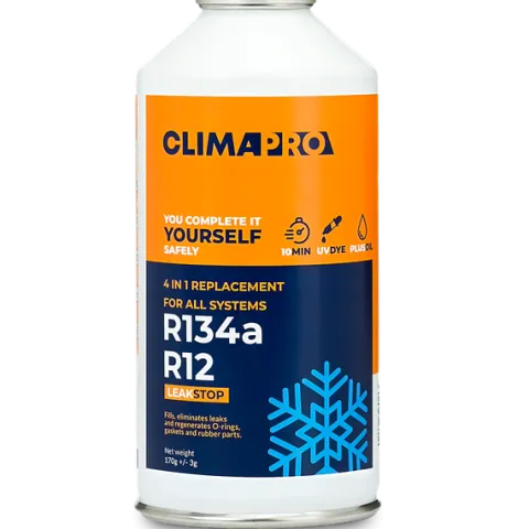 GAZ DO NABIJANIA KLIMATYZACJI AUT Z R134a CZYNNIK 4w1 USZCZELNIACZ 4 PUSZKI