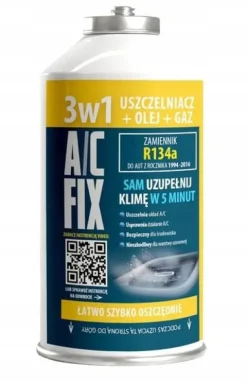 GAZ+OLEJ+USZCZELNIACZ DO NABICIA KLIMATYZACJI R134A 3w1 GAZ DO KLIMY