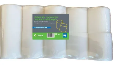 Gąbka do czyszczenia instalacji udojowych, 90 x 80 mm, 10 szt., Can Agri