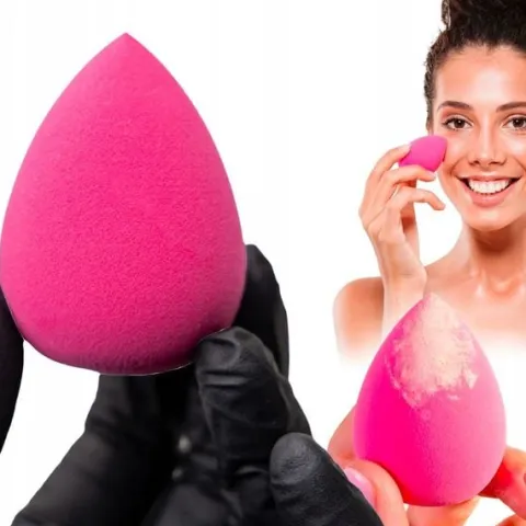 GĄBKA DO MAKIJAŻU BEAUTY BLENDER MALINOWA BLENDING SPONGE MAKE UP 1 SZT
