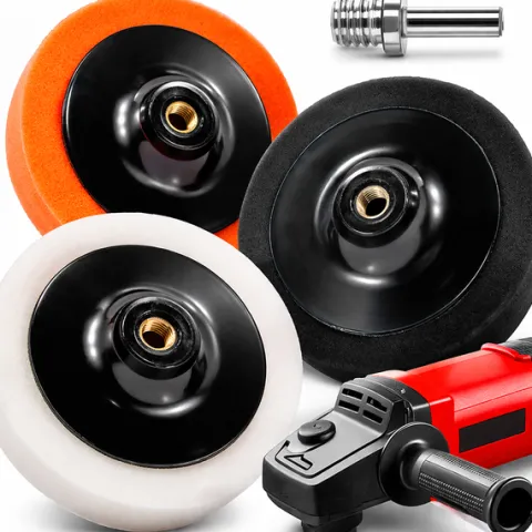 GĄBKA POLERSKA DO SAMOCHODU ZESTAW 3 szt + ADAPTER DO LAKIERU