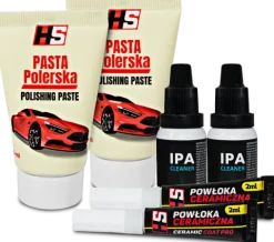 GĄBKI PASTA PAPIERY ŚCIERNE CERAMIKA ZESTAW DO POLEROWANIA LAMP MIKROFIBRA