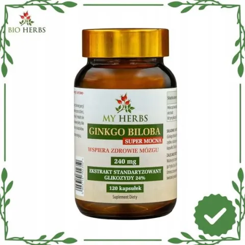 Ginkgo biloba 240mg 120szt pamięć koncentracja forte witalność Super Mocna