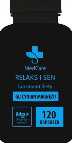 Glicynian Magnezu 800 mg – 120 kapsułek | Czysty chelat 96 g | 20% Mg