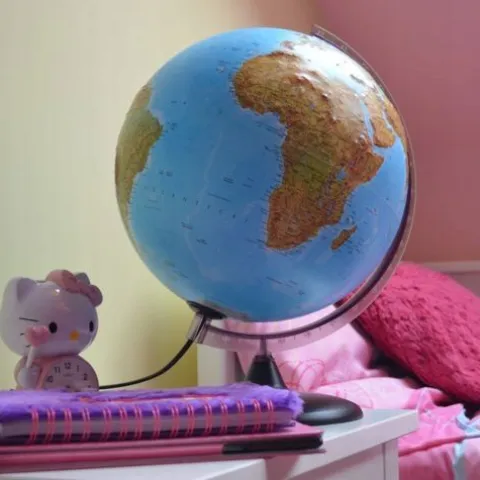 Globus podświetlany 3w1 polityczny / fizyczny + 3D plastyczny, kula 30 cm