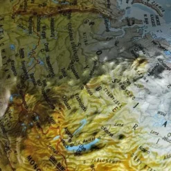 Globus podświetlany 3w1 polityczny / fizyczny + 3D plastyczny, kula 30 cm