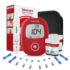 Glukometr Sinocare SAFE AQ SMART w mg/dl z 100 paskami i 100 lancetami