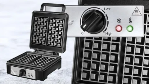 Gofrownica MPM MGO-24 1400W DUŻA MOC + gratis proszek do gofrów 0,5kg
