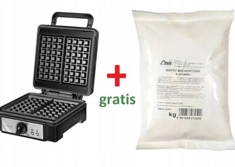 Gofrownica MPM MGO-24 1400W DUŻA MOC + gratis proszek do gofrów 0,5kg