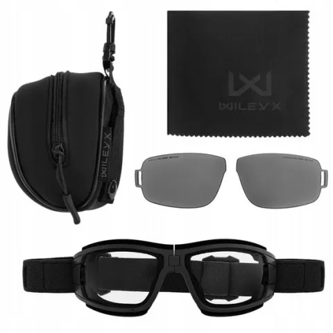 Gogle taktyczne wojskowe ochronne balistyczne Wiley X Lynx Clear/Grey Black