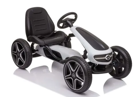 GOKART NA PEDAŁY LICENCJA MERCEDESA KOŁA EVA, MIĘKKIE SIEDZENIE Z LOGIEM MB JAKOŚĆ /XMX610