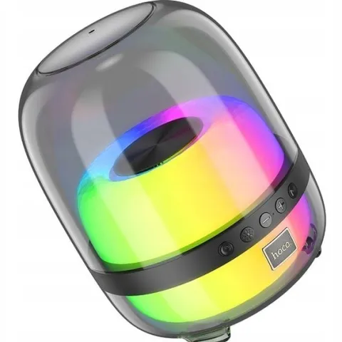 GŁOŚNIK BEZPRZEWODOWY BLUETOOTH WYSOKA JAKOŚĆ DŹWIĘKU KOLOROWY LED CZARNY