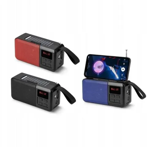 GŁOŚNIK BLUETOOTH BEZPRZEWODOWY SOLAR USB RADIO