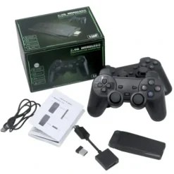 GRA 4K TELEWIZYJNA KONSOLA RETRO+2 PADY +20000 SZARY