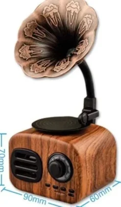 Gramofon bluetooth przenośny głośnik retro bezprzewodowy unikalny dekoracja