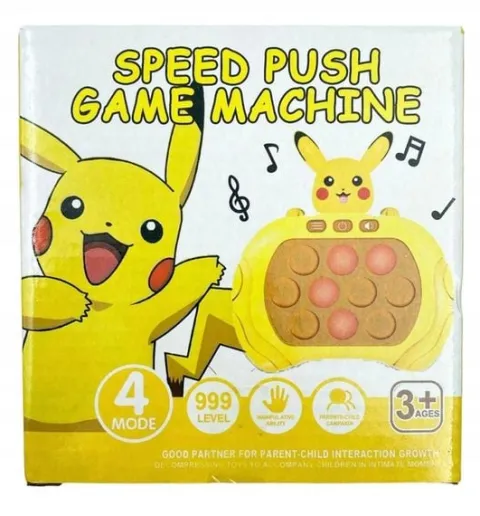 Gra Pop It Elektryczna Antystresowa Zręcznościowa Pikachu 999 Poziomów