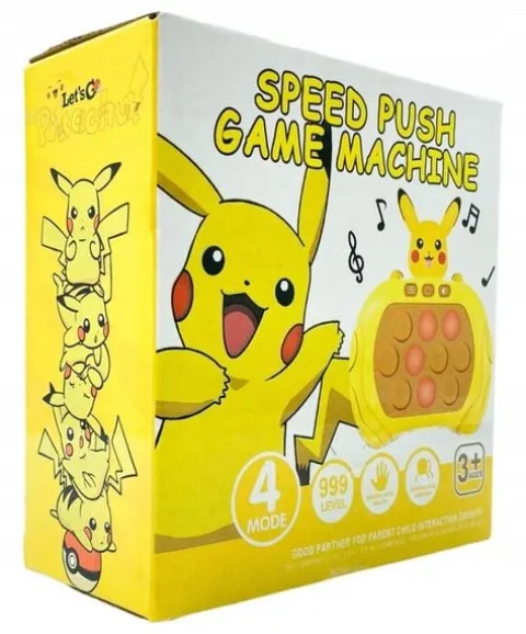 Gra Pop It Elektryczna Antystresowa Zręcznościowa Pikachu 999 Poziomów