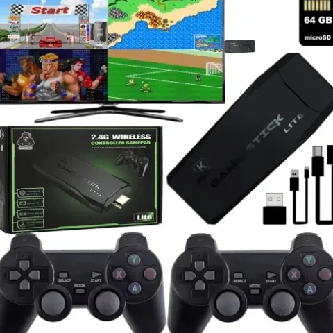 GRA TELEWIZYJNA KONSOLA RETRO MINI + 20000 GRY VIDEO EMULATOR + 2 PADY HDMI
