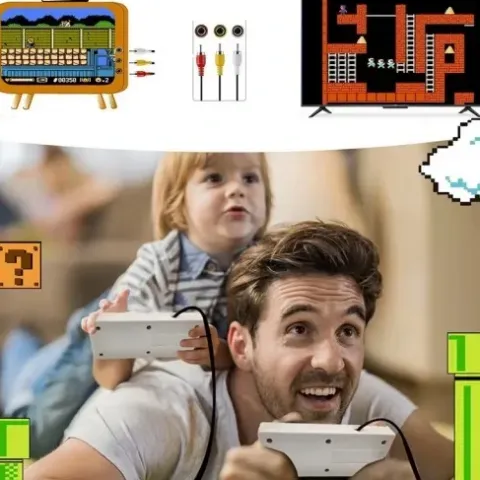 GRA TELEWIZYJNA KONSOLA RETRO TV AV 620 GIER 2x PAD MARIO GRY VIDEO GIERKA
