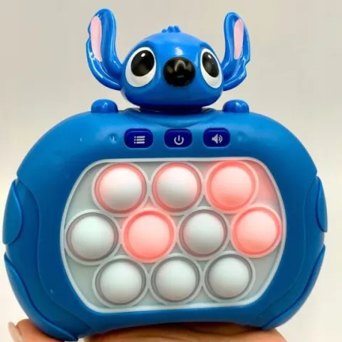 GRA ZRĘCZNOŚCIOWA STITCH POP IT ANTYSTRESOWA ELEKTRYCZNA STICH NIEBIESKI